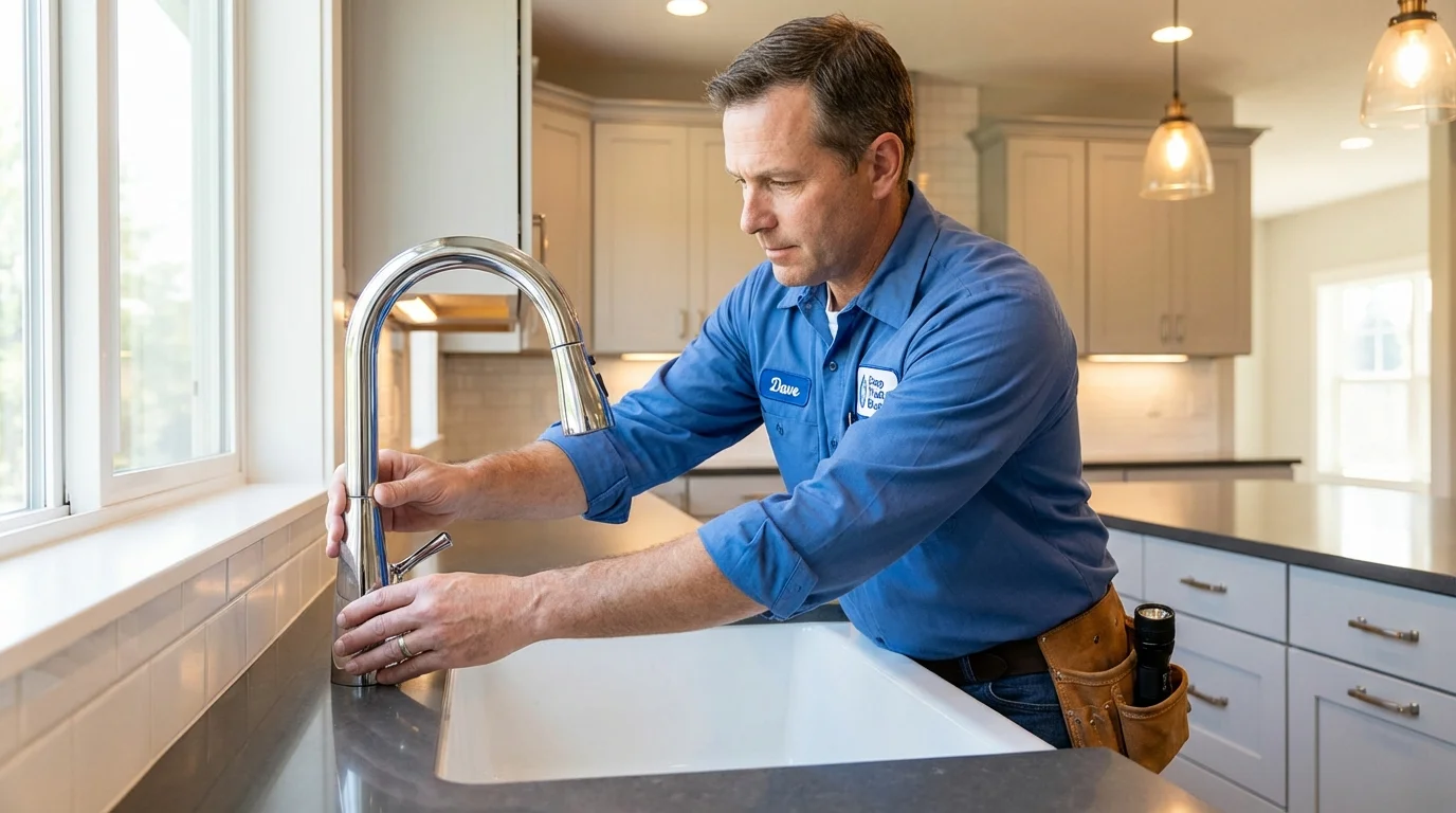 Kitchen faucet installation by Johns Plumbing LLC in Saratoga Springs